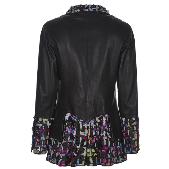 Chanel Sample Lambskin & Silk Runway Jacket – Multicolour Trim FR38 - Picture 2 of 13